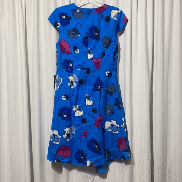 Adrianna Papell Blue Poppy V-neck Dress - Picture 4 of 4